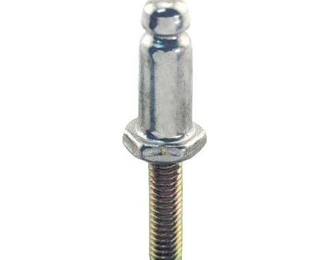 Model A Ford Lift The Dot Fastener - Double Stud On 8/32 Machine Thread - Nickel