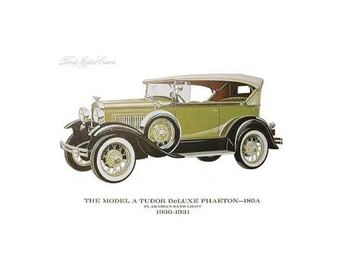 Model A Print - 30-31 Ford Deluxe Tudor Phaeton (180A) - 11X 14 - Unframed