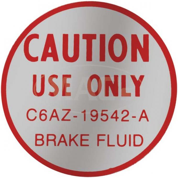 Disc Brake Master Cylinder Decal - Brake Fluid Caution