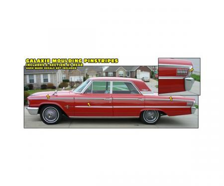 Ford Galaxie Side Body Molding Pinstripe Kit, 1963
