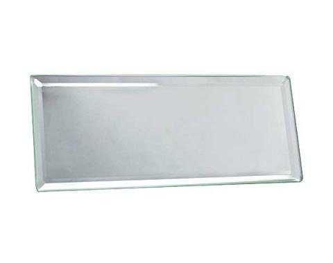 Model A Ford Inside Rear View Mirror Glass - 2-1/2 X 6 - Beveled Edges - Offers Better Visibility