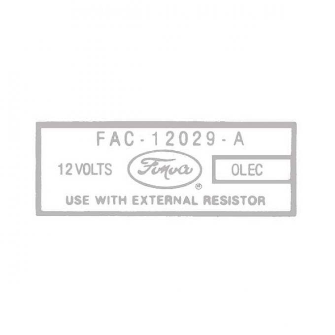 Ignition Coil Decal - Ford