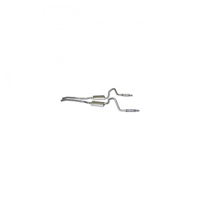 Ford Mustang GT Exhaust Sys 2&rdquo; - W/resonator, No H pipe - Fits GT Tips 1965-66