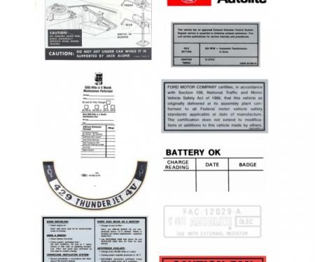 Thunderbird Basic Decal Kit, 1969