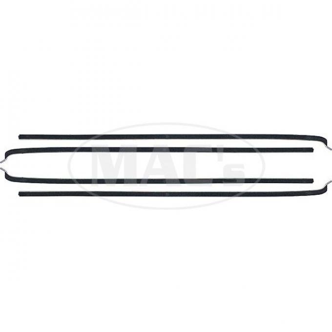 PUI 57-58 FORD RANCHERO WINDO 201266 | Belt Weatherstrip Kit - 4 Pieces - Door Windows - Ford 2 Door Sedan & Ranchero & Ranch Wagon & Sedan Delivery