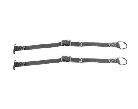 Model T Ford Rear Curtain Straps - Black Woven Cotton