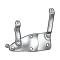 Hood Hinge Bracket Assemblies - Die Stamped - Stainless Steel - Ford Passenger