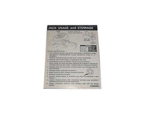 1974 Thunderbird Jack Instruction Decal