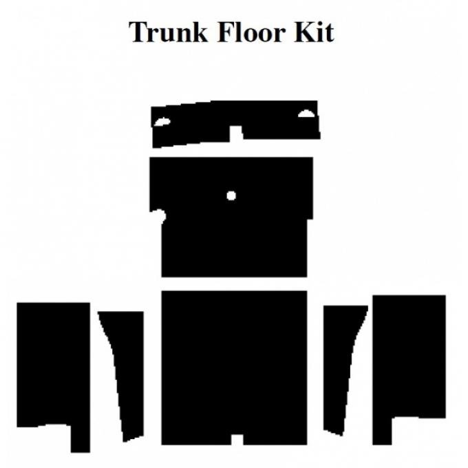 Insulation Kit, Trunk Floor Kit, For Convertible, 1964-66