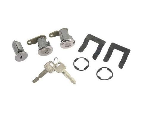 Ford Pickup Truck Door Lock & Ignition Cylinder Set - Includes 2 Keys - F100 Thru F500