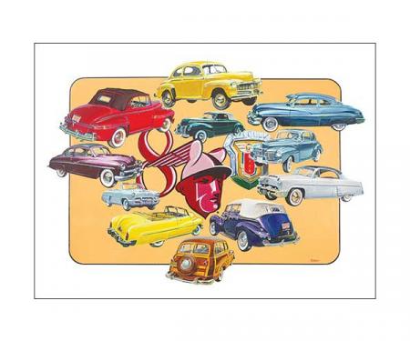 Poster - Depicts Classic Mercurys - 27 X 36