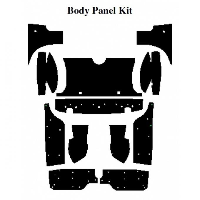 Insulation Kit, Body Panel Kit, For Convertible, 1958-60