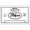 Ford Thunderbird Voltage Regulator Decal, C2AF-B, 30 Amp, 1962