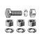 Model A Ford Battery Box Mounting Set - 9 Pieces