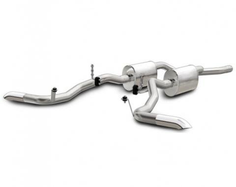 Bronco Dual Exhaust System, Crossmember-Back, Stainless Steel, MagnaFlow, 1966-1977