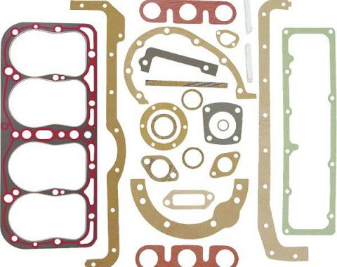 Model A Ford Engine Gasket Set - 22 Pieces - With Silicone Seal Head Gasket