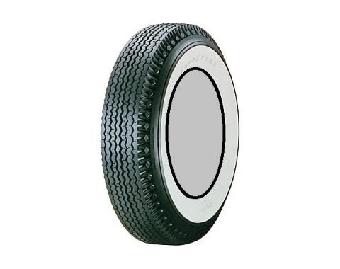Tire, 670 X 15, 2-11/16 Whitewall, Tubeless, Goodyear Deluxe Super Cushion, 1955-56