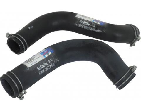 Ford Mustang Radiator Hose Set - 2 Hoses - Script - For 24 Radiator - 302 Or Boss 302 Or 351W V-8
