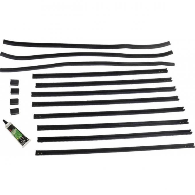 Model A Ford Door Window Channel Kit - Slant Windshield - Rear Doors & Quarters