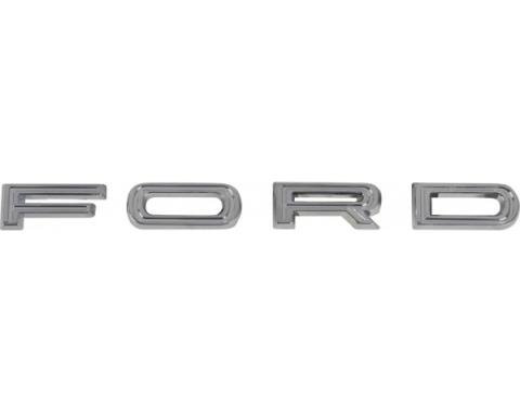 Hood Letter Set - F-O-R-D - Chrome - With Hardware