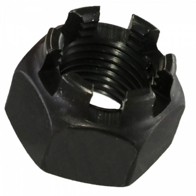 Main Bearing Cap Bolt Nut - Castle Nut - Black Oxide - 1/2-20 - 4 Cylinder Ford Model B & Ford Flathead V8 Except 60 HP