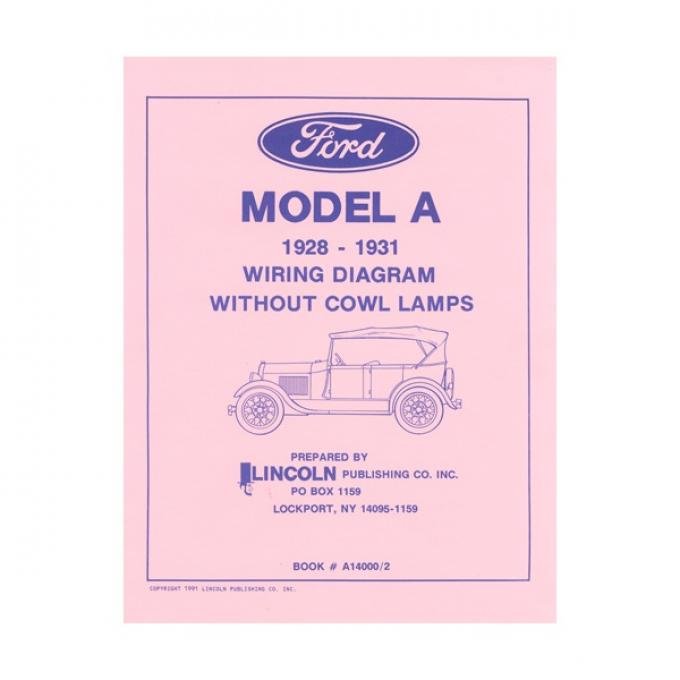 1928-31 Model A Electrical Wiring Diagram - Without Cowl Lamps