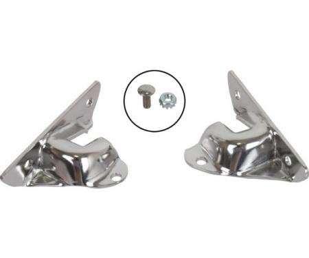 Radiator Support Rod Brackets - Stainless Steel - Ford Passenger Except 39 Deluxe