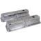 Ford Valve Covers, Small Block, Smooth Polished Aluminum, 1962-1979