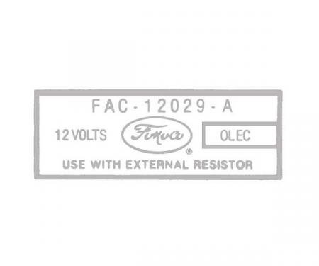 Ignition Coil Decal - Ford