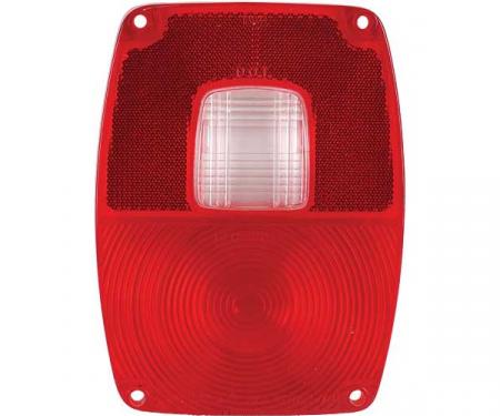 Ford Pickup Truck Tail Light Lens - Square - 5-1/4 X 7 - Includes Backup Lens - F100 Thru F350 Before Serial # 020,000 Except Styleside Pickup