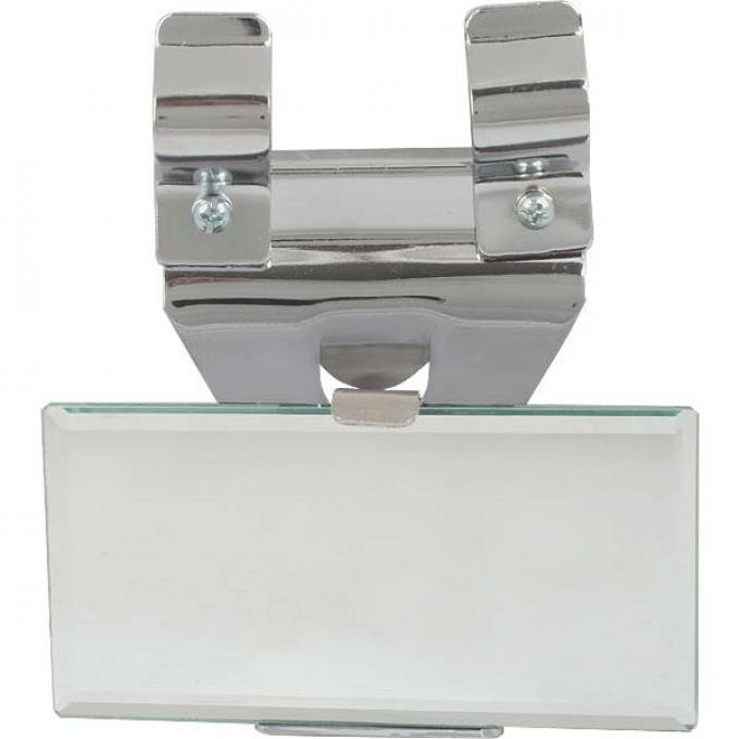 Model A Ford Inside Rear View Mirror Assembly - Open Cars Only - Chrome - Deluxe - Original