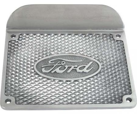 Model A Ford Step Plate - Ford Script In Oval - Aluminum - 6-1/2 X 8-1/2