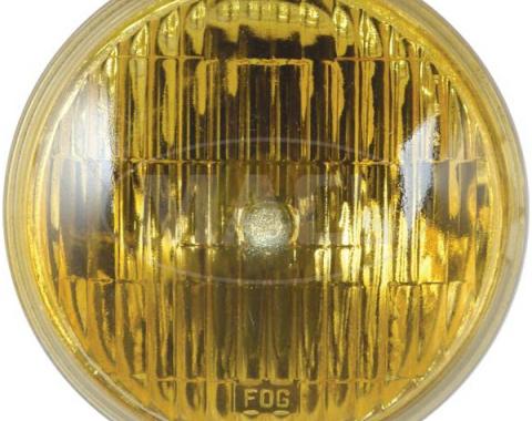 Ford Mustang Fog Light Sealed Beam Bulb - G.E. Logo & Word Fog On Amber Lens