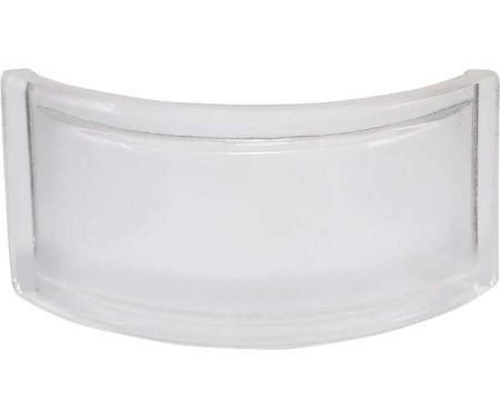 Model A Ford License Plate Light Lens - White Glass - For Drum Type Light