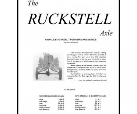 Model T Ford Ruckstell Service Manual - 12 Pages - 34 Illustrations