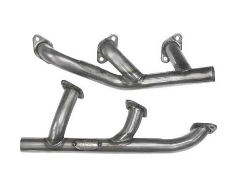 Exhaust Headers - Tubular - Painted Black - Flathead V8 - Ford Convertible Only