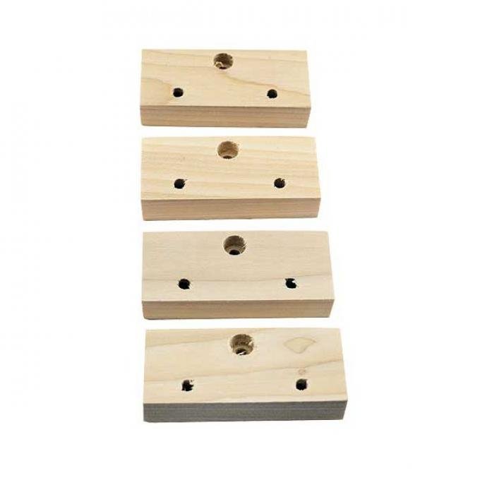 Model A Ford Hood Shelf Block Set - Wood Only - 4 Pieces