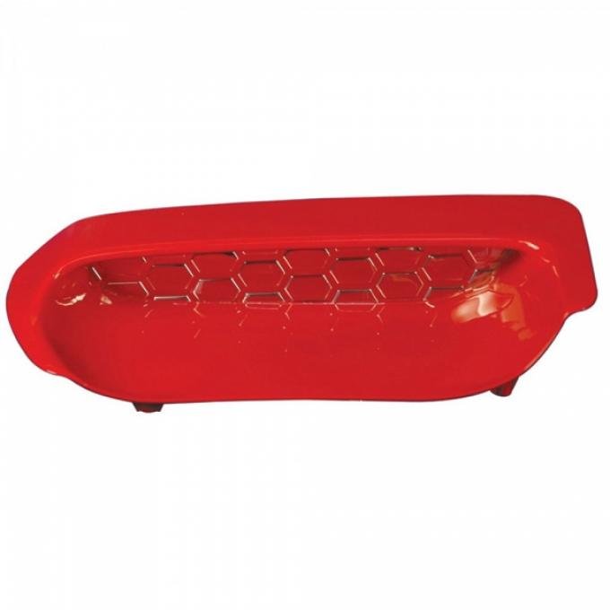 Mustang Hood Vents, CNC Machined Polished Aluminum With Closed Honeycomb Pattern, 1971-1973