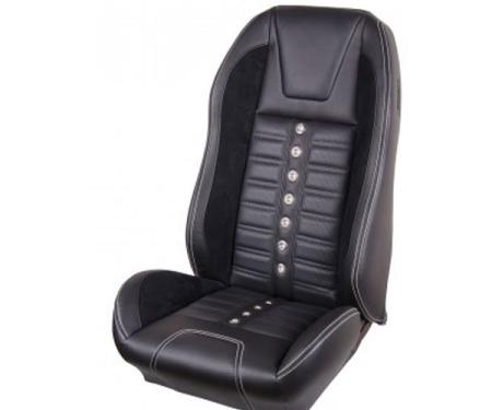 Mustang Coupe Sport X Vinyl Front & Rear Seat Covers, 1968-1969