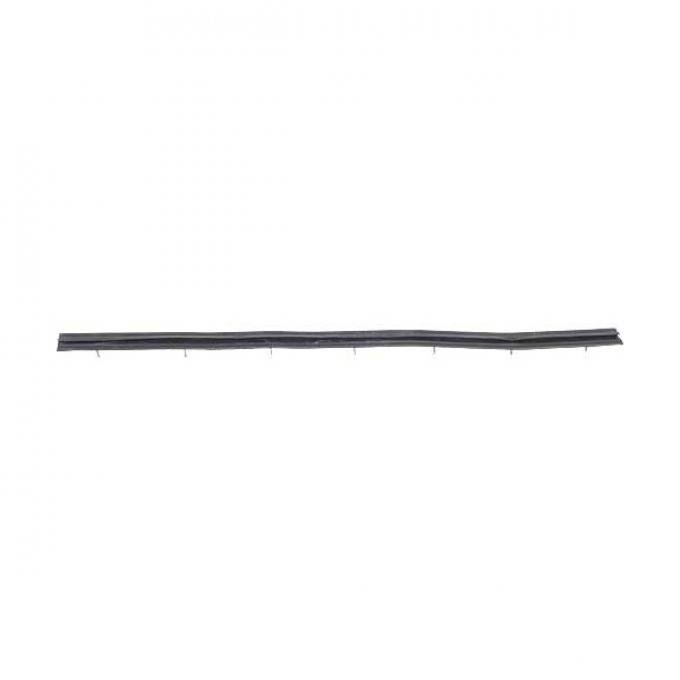 Vent Window Glass Edge Seals - Molded Rubber - With Metal Insert - Ford Convertible