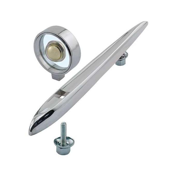 Fender Top Ornament - Chrome With Gold Ball In Clear Plastic
