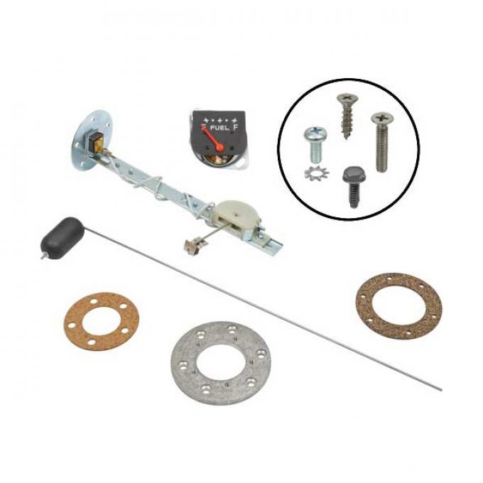 Ford Pickup Truck Gas Gauge - Includes New Sender - 12 Volt