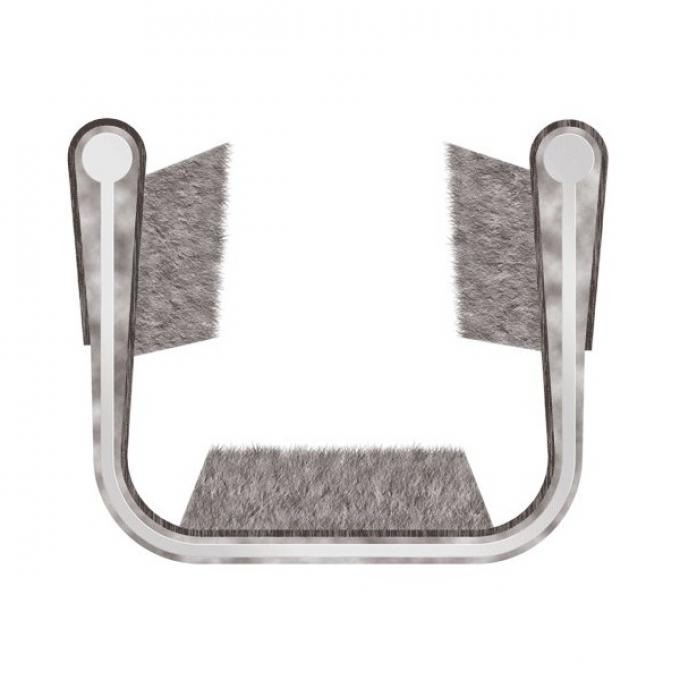 Window Channel - 96 inch  - Pile & Felt Lining - Ford