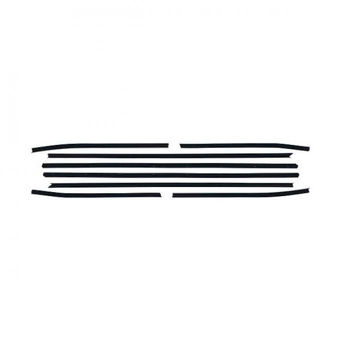 Belt Weatherstrip - Front & Rear Doors - 8 Pieces - Ford Galaxie Fastback