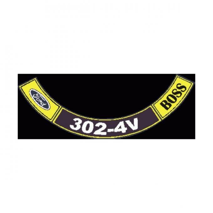 Ford Mustang Air Cleaner Decal - Boss 302-4V