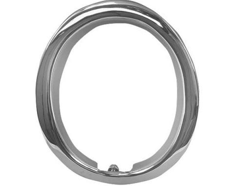 Ford Mustang Exhaust Tip Trim Ring - Chrome - For GT With Exhaust Holes In Rear Valance