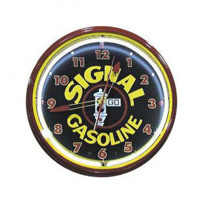Signal Gasoline 20'' Neon Clock