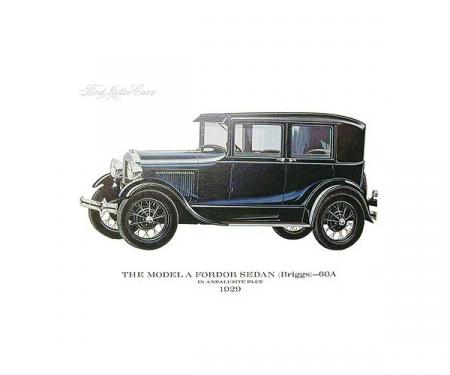 Model A Print - 1929 Ford Fordor Briggs Sedan (60A) - 11 X 14 - Unframed