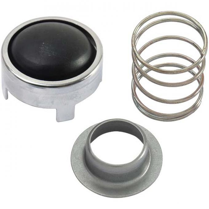 Model A Ford Horn Button Repair Kit - Black Button - 4 Pieces