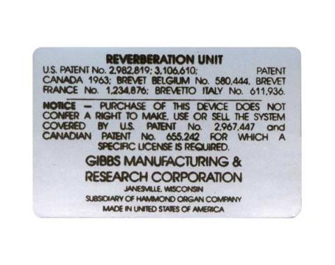 Radio Reverberation Unit Decal